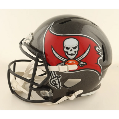 Baker Mayfield signed Buccaneers speed helmet with red skull logo