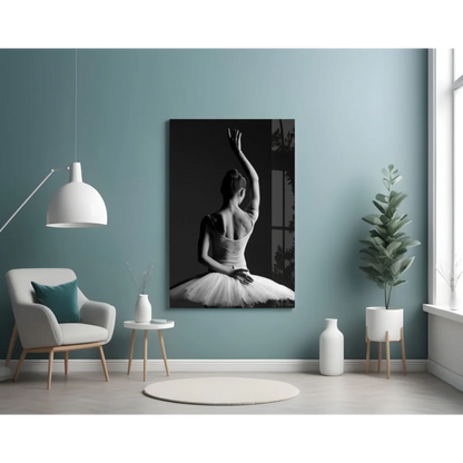 Elegant Ballerina Wall Art Canvas Print in Classic Black and White | Contemporary Home Wall Art | vintageantiquesgifts.com
