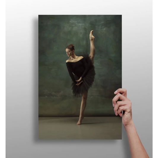 Graceful Black Ballerina Insigne Aluminum Prints | Insigneart USA | vintageantiquesgifts.com