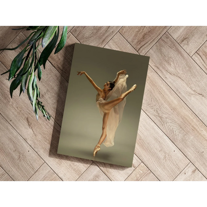 Stunning ballerina in white tutu on insigne aluminum print