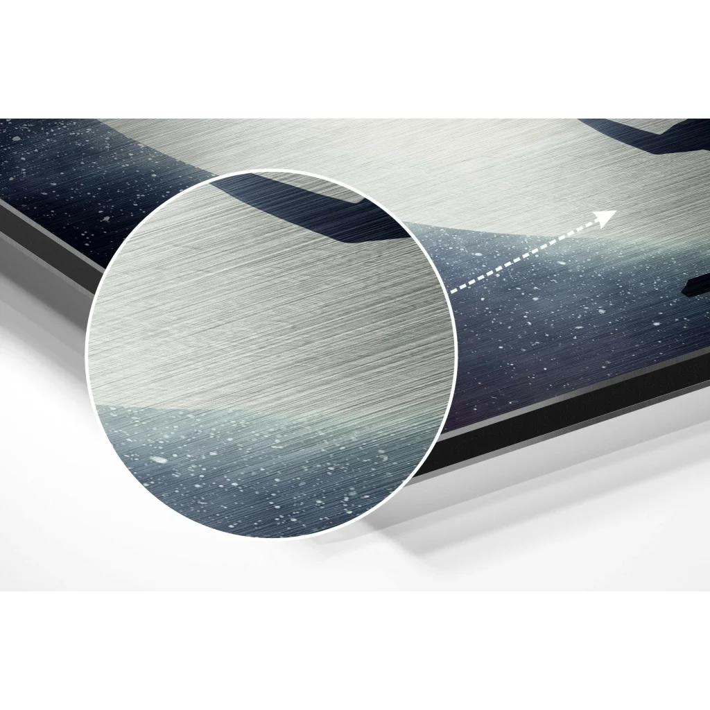 Brushed aluminium dibond cosmic starry sky wall art print