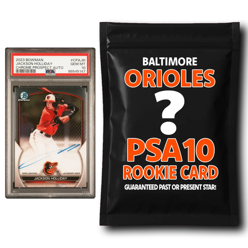 Baltimore Orioles PSA 10 Graded Rookie Card Mystery Pack | Hall of Fame Sports Memorabilia | vintageantiquesgifts.com