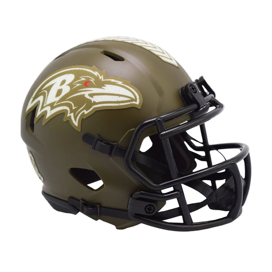Baltimore Ravens Salute to Service Olive Green Helmet 2022 | Creative Sports | vintageantiquesgifts.com