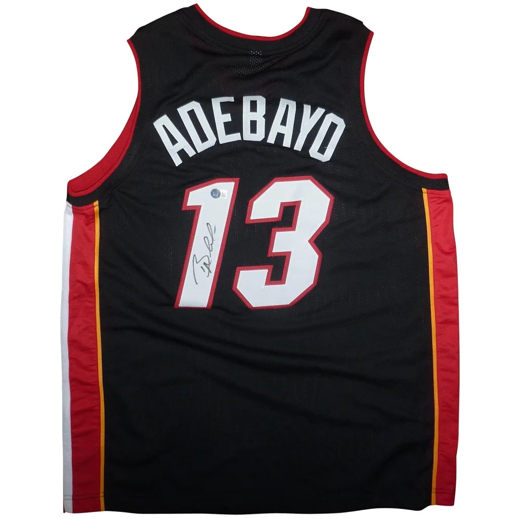 Bam Adebayo autographed black Miami Heat custom jersey #13