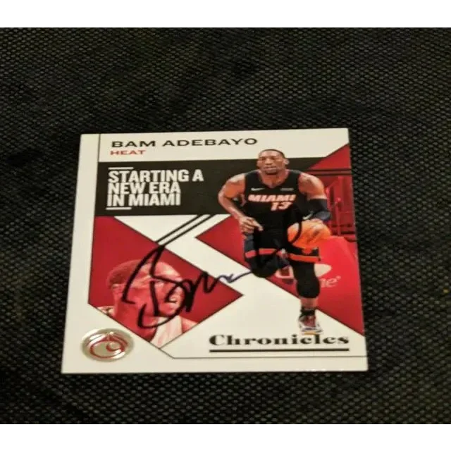 Autographed Bam Adebayo Miami Heat basketball card from Chronicles series