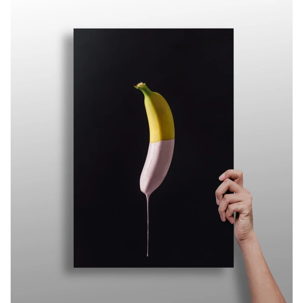 Vibrant Pop Art Banana Insigne Aluminum Prints | Insigneart USA | vintageantiquesgifts.com