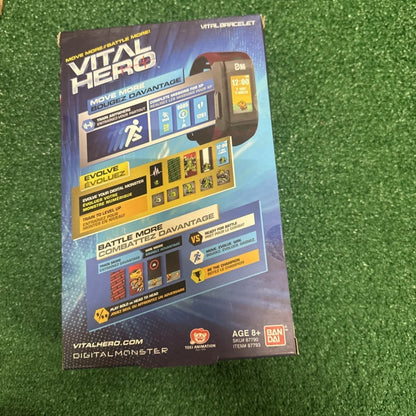 Bandai Vital Hero Digimon red wristband in black with yellow display