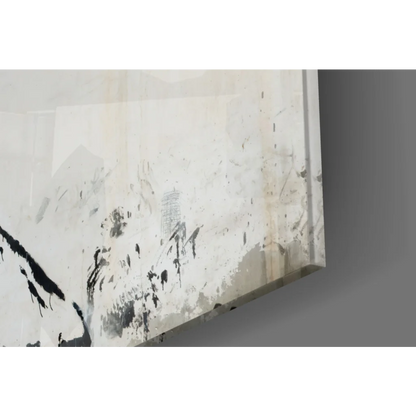 Banksy Flower Thrower white black abstract canvas wall art print