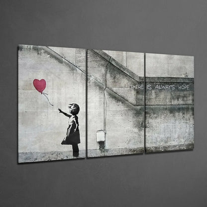 Banksy Girl With Balloon canvas wall art print
