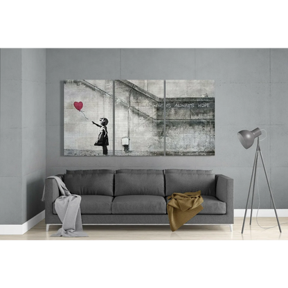 Banksy Girl with Balloon canvas wall art print
