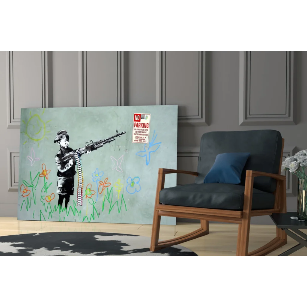 Banksy no parking canvas wall art print