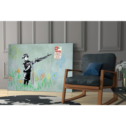 Banksy no parking canvas wall art print