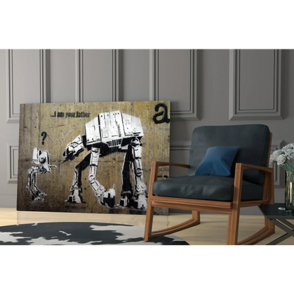 Banksy AT-AT Walker glass wall art canvas print