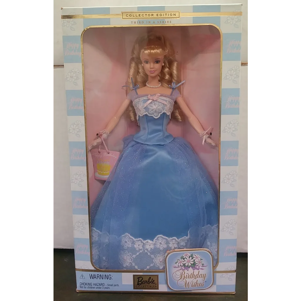 Birthday Wishes Barbie 2000 collector edition princess doll in blue dress packaging