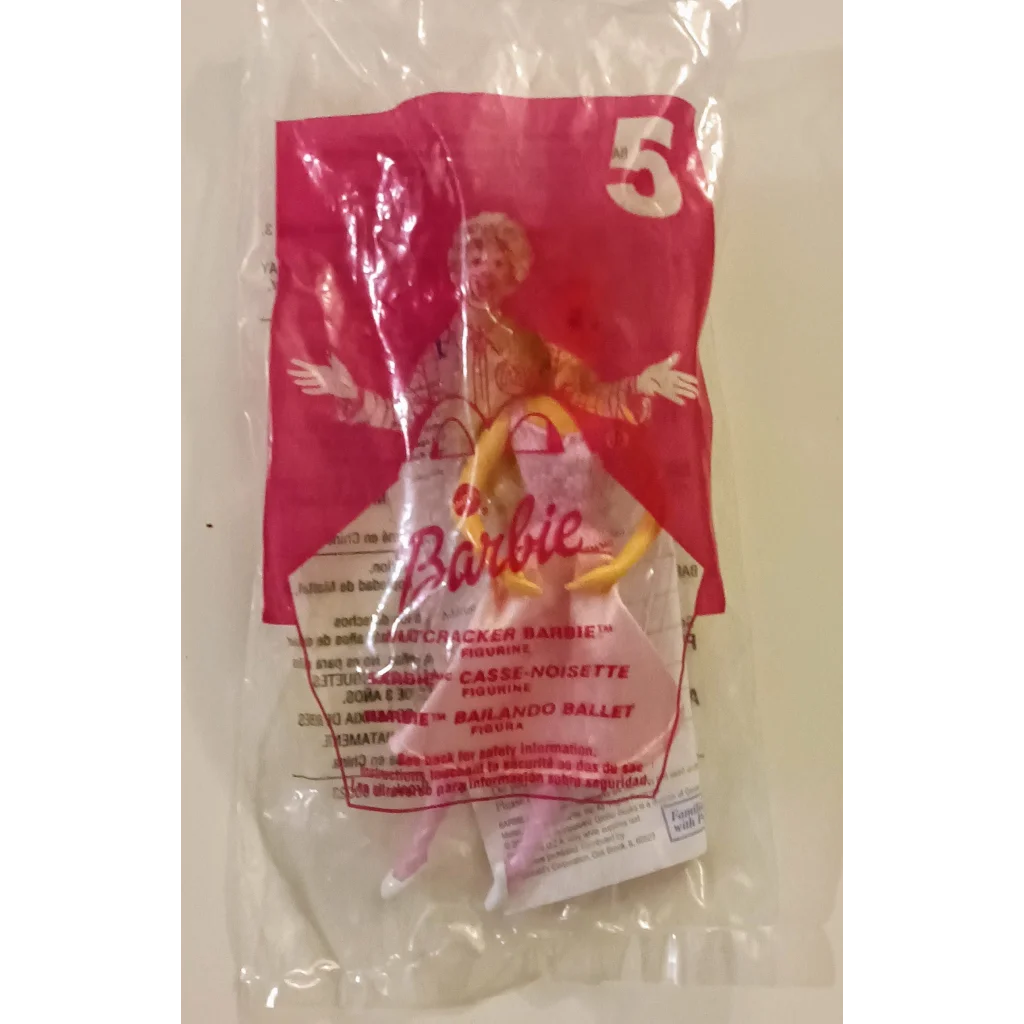 Pink Nutcracker Barbie Happy Meal Toy in packaging