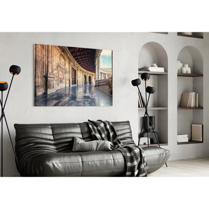 Grand Marble Hallway Canvas Wall Art Print | Contemporary Home Wall Art | vintageantiquesgifts.com