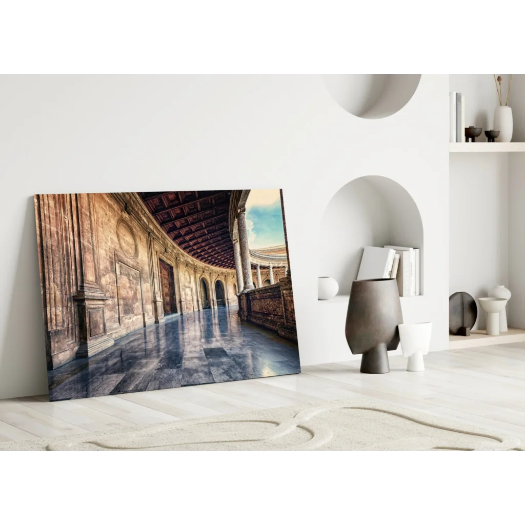 Grand Marble Hallway Canvas Wall Art Print | Modern Wall Art Decor | vintageantiquesgifts.com