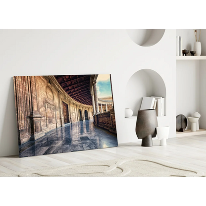 Grand Marble Hallway Canvas Wall Art Print | Modern Wall Art Decor | vintageantiquesgifts.com