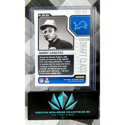 Barry Sanders dual jersey patch from Prestige Worldwide Collectibles