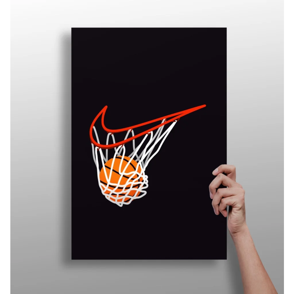Nike Basketball Swoosh Insigne Aluminum Print | Insigneart USA | vintageantiquesgifts.com