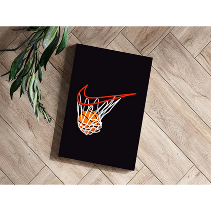 Nike Basketball Swoosh Insigne Aluminum Print | Modern Wall Art Decor | vintageantiquesgifts.com