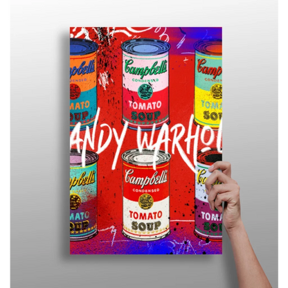 Vibrant Warhol Campbell’s soup cans on Insigne aluminum prints
