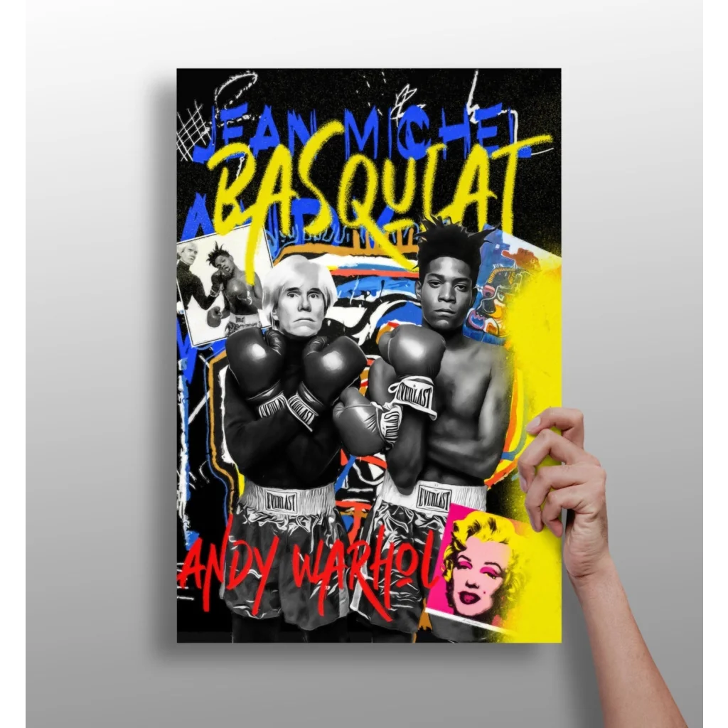 Basquiat Warhol Boxing Match Insigne Aluminum Prints | Insigneart USA | vintageantiquesgifts.com