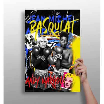 Basquiat Warhol Boxing Match Insigne Aluminum Prints | Insigneart USA | vintageantiquesgifts.com