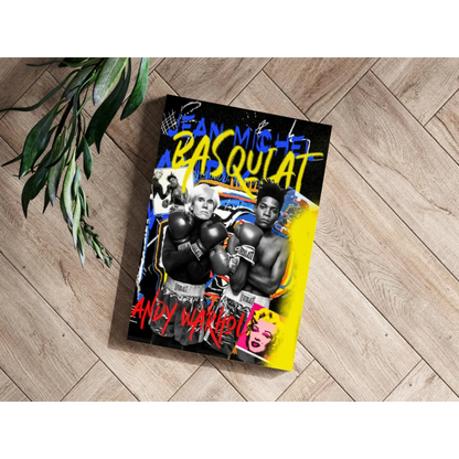 Basquiat Warhol Boxing Match Insigne Aluminum Prints | Modern Wall Art Decor | vintageantiquesgifts.com