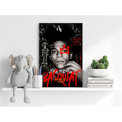 Stylized Basquiat graffiti crown on insigne aluminum prints