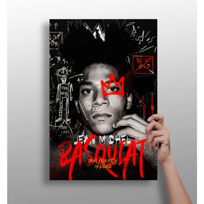 Basquiat graffiti crown insigne aluminum prints wall art poster