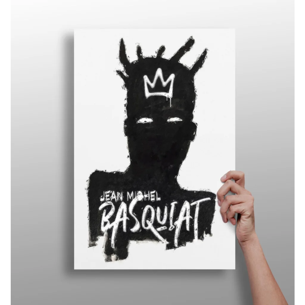 Jean Michel Basquiat Crown Canvas Print Four Panel Set | Insigneart USA | vintageantiquesgifts.com