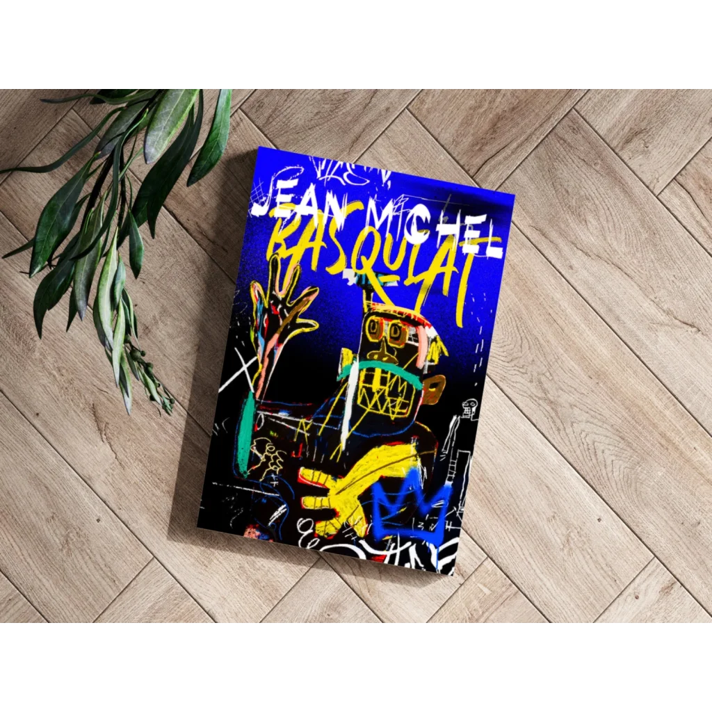 Basquiat Graffiti Art Insigne Aluminum Prints in Electric Blue | Modern Wall Art Decor | vintageantiquesgifts.com