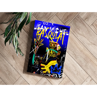Basquiat Graffiti Art Insigne Aluminum Prints in Electric Blue | Modern Wall Art Decor | vintageantiquesgifts.com
