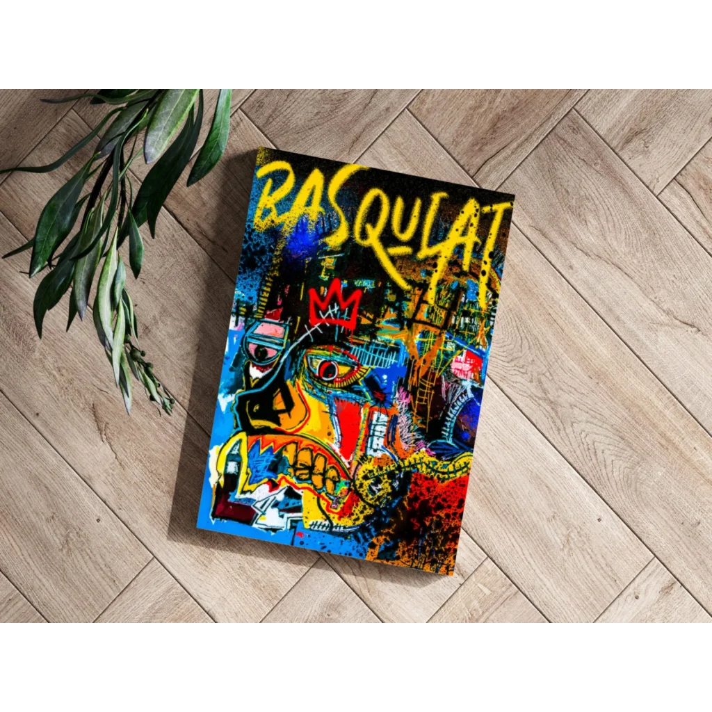Basquiat Style Graffiti Face Insigne Aluminum Prints | Modern Wall Art Decor | vintageantiquesgifts.com