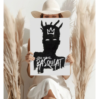 Jean Michel Basquiat Crown Canvas Print Four Panel Set | Contemporary Home Wall Art | vintageantiquesgifts.com