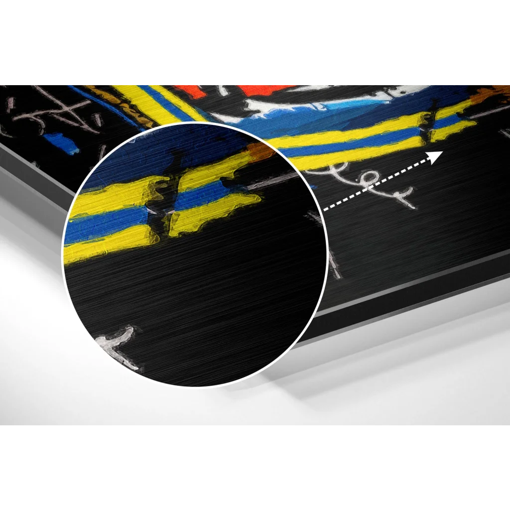 Vibrant Abstract Art on Brushed Aluminium Dibond Print | Modern Wall Art Decor | vintageantiquesgifts.com