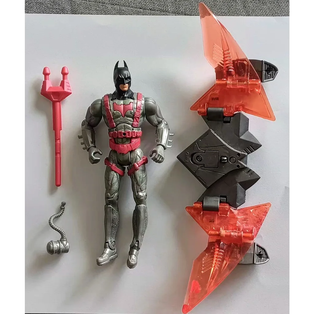 Batman action figure in red black armor with silver accents, Mattel 2005
