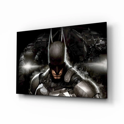 Batman Armored Suit glass wall art canvas print