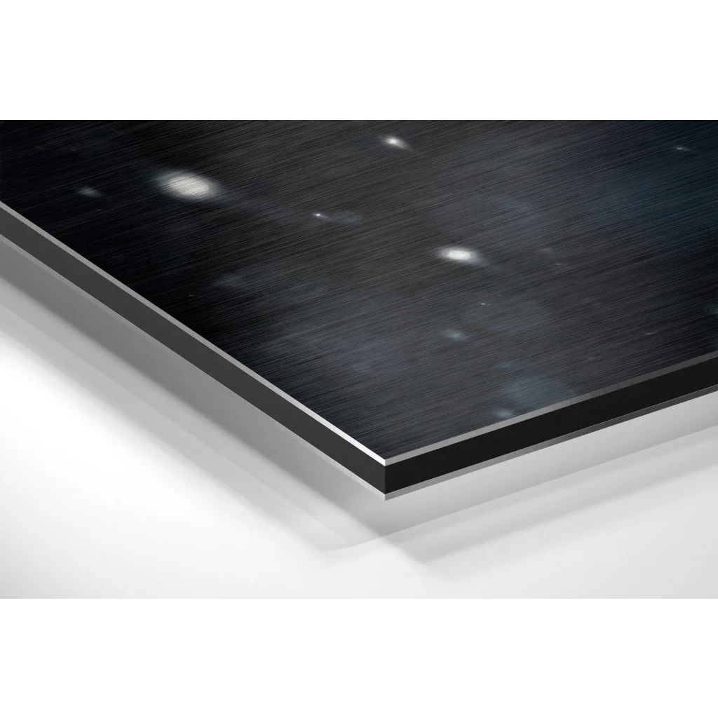 Glass Wall Art Cosmic Galaxy Brushed Aluminium Dibond Wall Art with stars