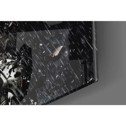 Batman black rectangular smartphone on glossy wall art print