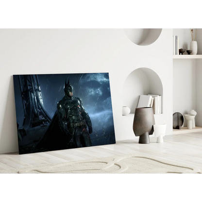 Batman Armored Suit Canvas Wall Art Stormy Night Print | Modern Wall Art Decor | vintageantiquesgifts.com