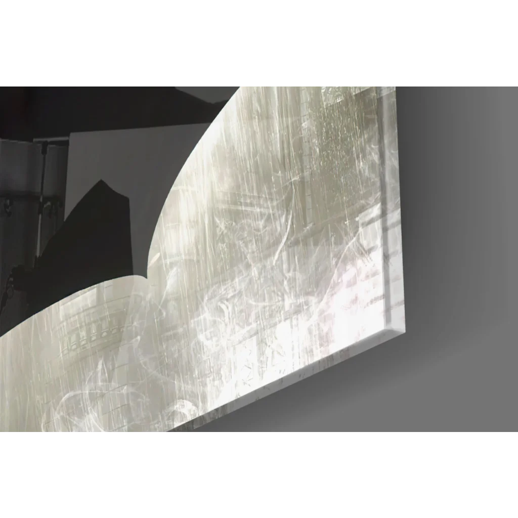 Batman dynamic pose translucent textured glass wall art panel