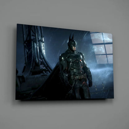 Batman Armored Suit Canvas Wall Art Stormy Night Print | Glass Wall Art Print | vintageantiquesgifts.com