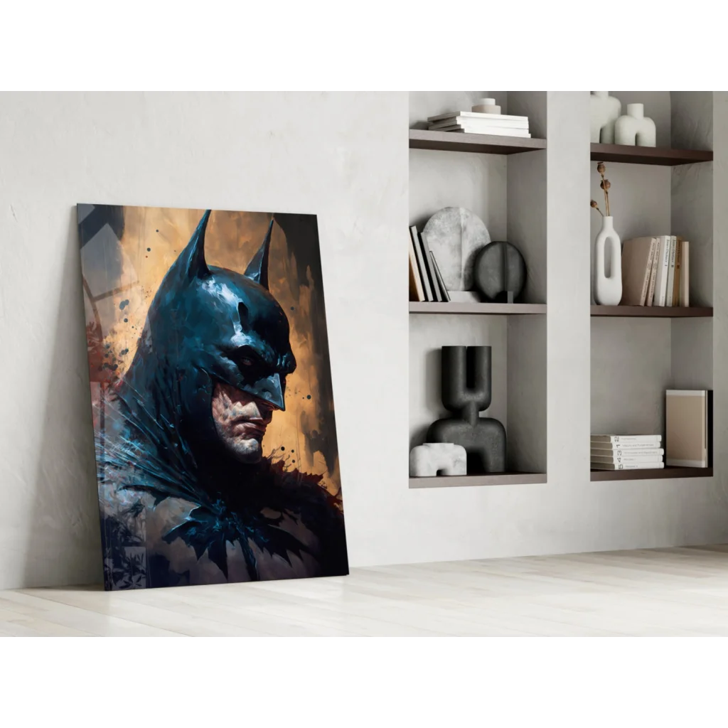 Batman glass wall art canvas print for epic home decor