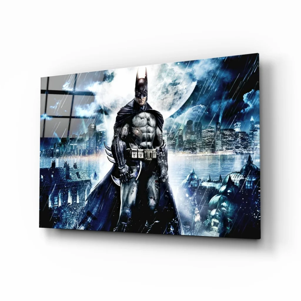 Batman Gotham Storm Glass Wall Art Canvas Print | Insigneart USA | vintageantiquesgifts.com