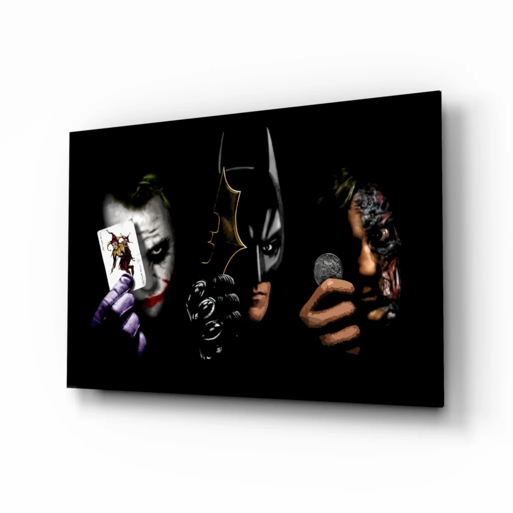 Epic Batman vs Joker Black Canvas Wall Art | Insigneart USA | vintageantiquesgifts.com