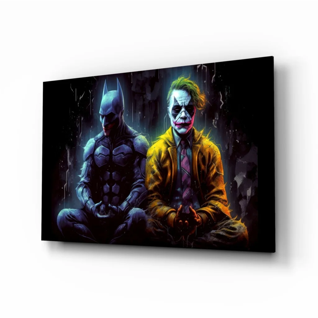 Batman vs Joker Epic Showdown Canvas Wall Art | Insigneart USA | vintageantiquesgifts.com