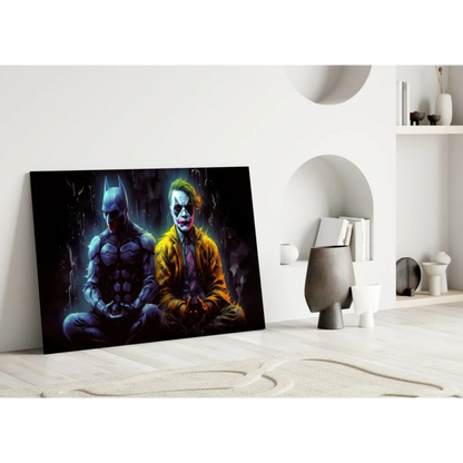 Batman vs Joker Epic Showdown Canvas Wall Art | Modern Wall Art Decor | vintageantiquesgifts.com
