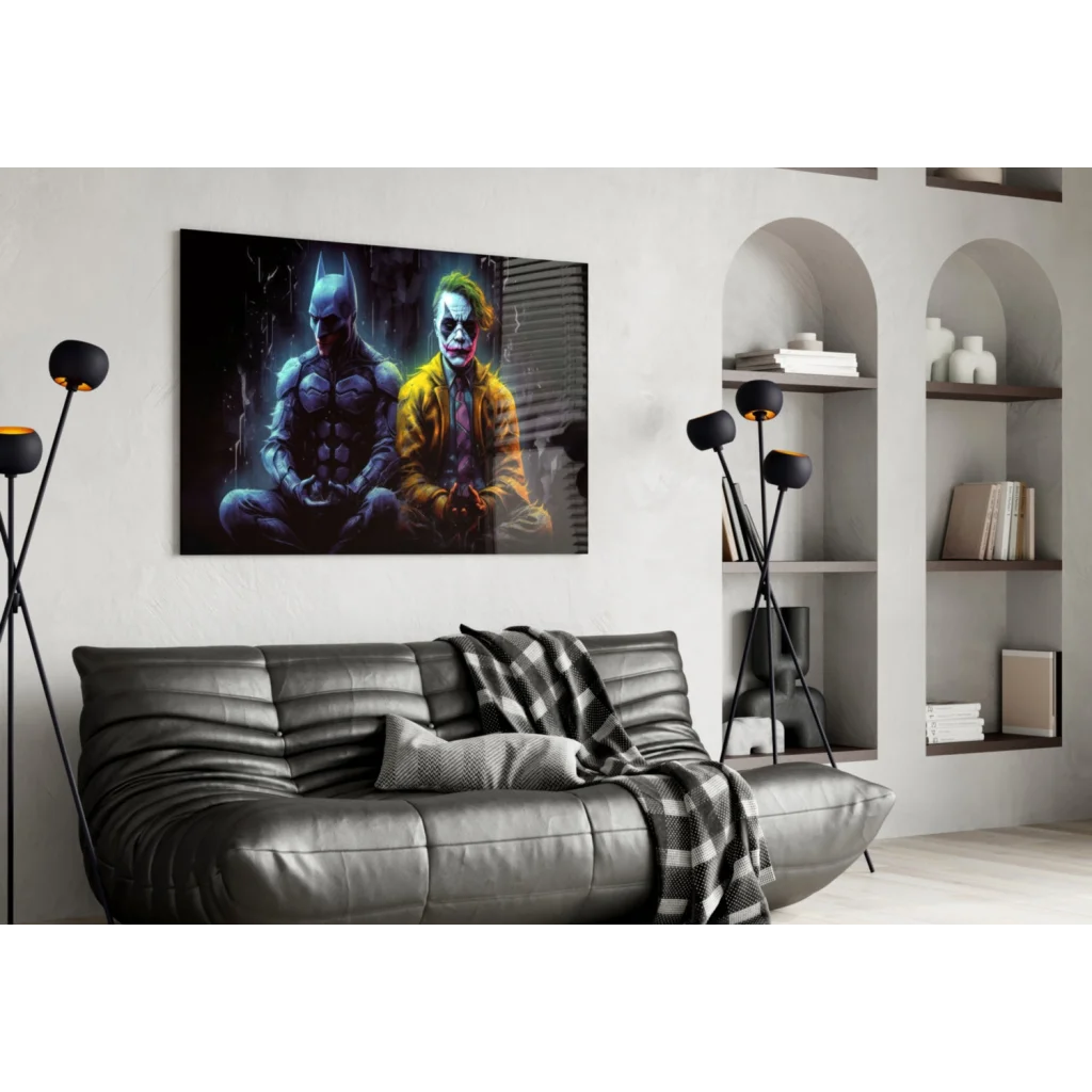 Batman vs Joker Epic Showdown Canvas Wall Art | Contemporary Home Wall Art | vintageantiquesgifts.com